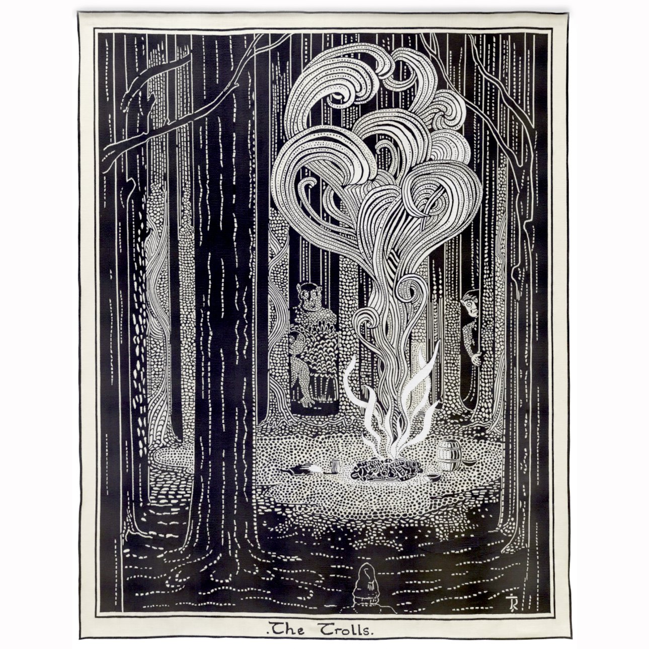 Гобелен «Тролли». The Tolkien Estate Limited. 1937. Международный центр ткачества в Обюссоне. 2019.  Фото: Collection CitВ internationale de la tapisserie/Studio Nicolas Roger/Atelier Tapisserie Guillot Aubusson