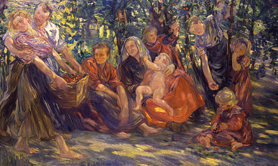 Дора Хитц. «Сбор вишни». 1905. Фото: Reinhard Saczevski/Staatliche Museen zu Berlin, Nationalgalerie