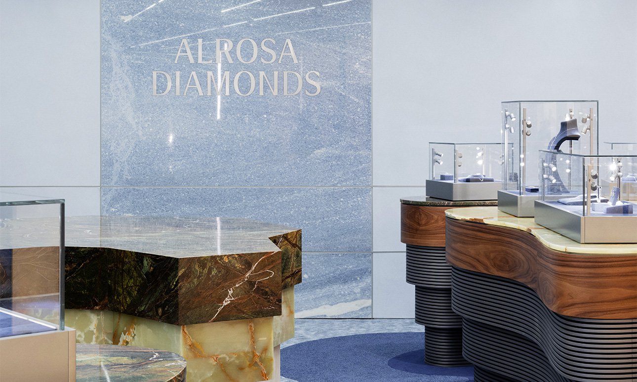 Интерьер нового бутика ALROSA Diamonds.  Фото: ALROSA Diamonds